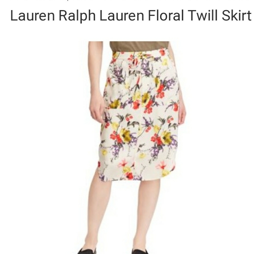 LAUREN RALPH LAUREN TWILL SKIRT